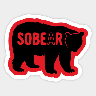 Sober Bear Sticker